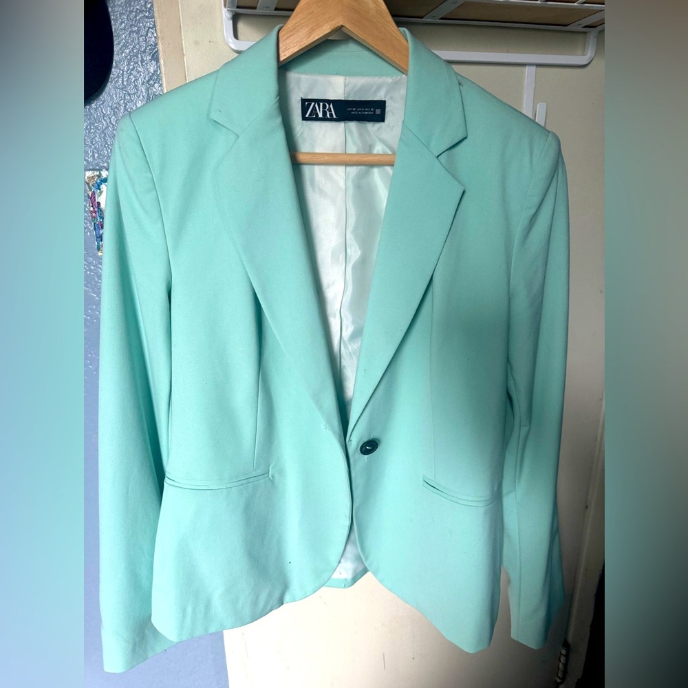 Zara blazer turquoise